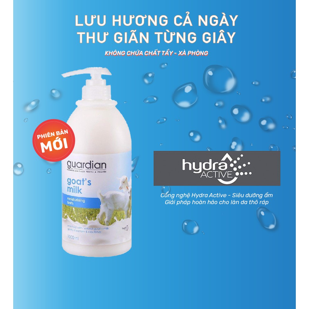 Sữa Tắm Guardian Sữa Dê Dưỡng Ẩm 1000ML