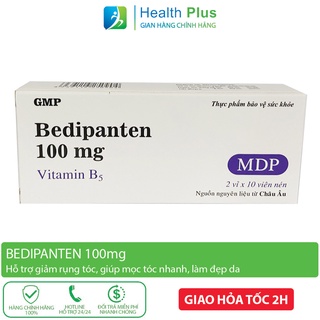 Viên uống, viên ủ tóc bedipanten 100mg - bổ sung vitamin b5, hỗ trợ giảm rụng tóc, giảm nhờn