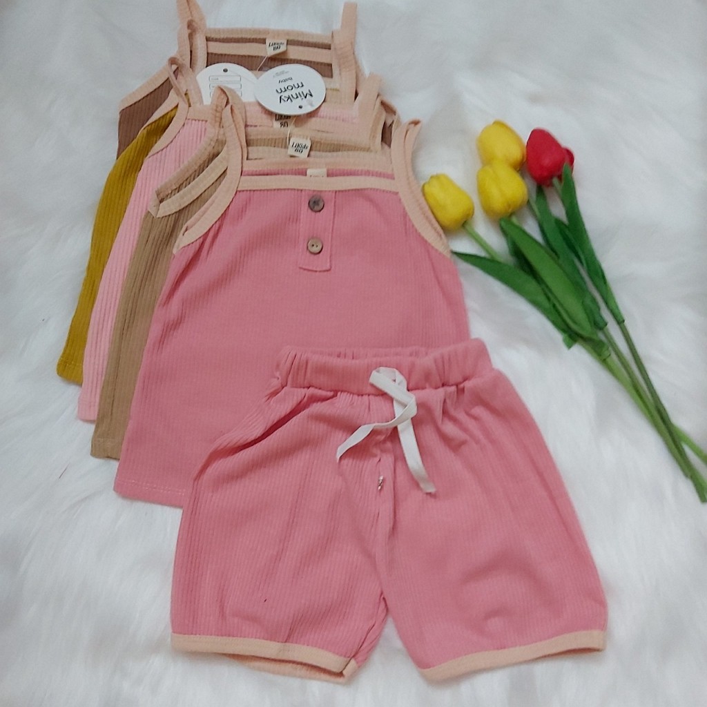 Thời trang quần áo trẻ em cao cấp giá rẻ chất liệu thun minky mom cho bé gái từ 5 - 17 kg