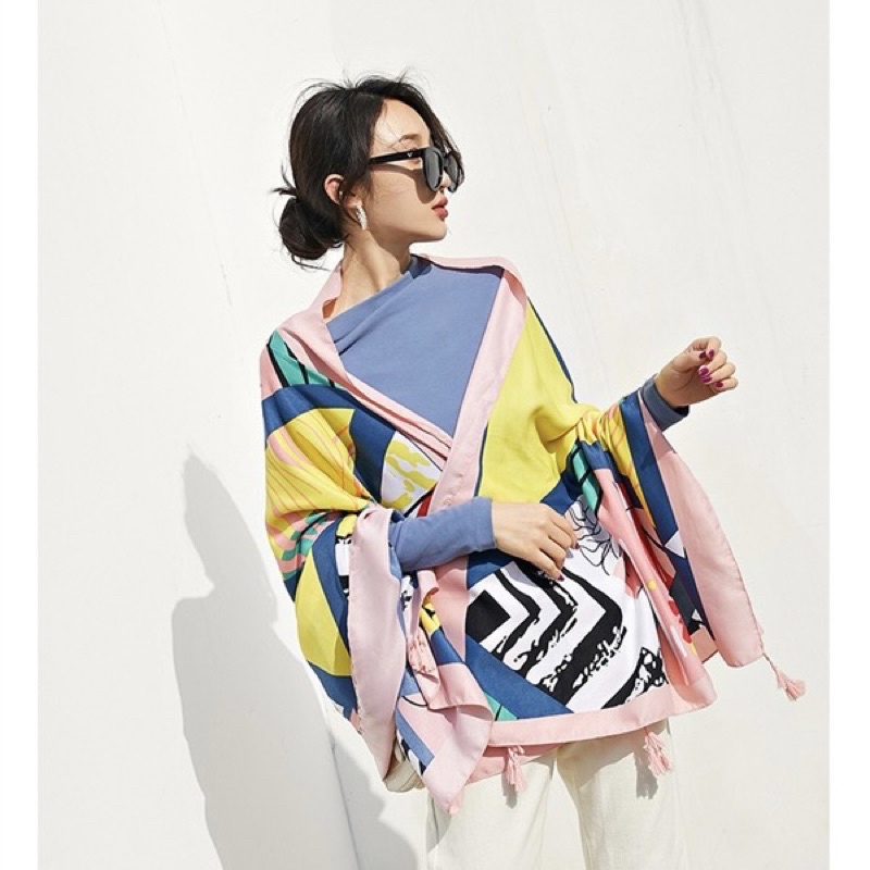 Khăn Đi Biển Hoạ Tiết Siêu Rực Rỡ Hàng Đẹp Loại 1