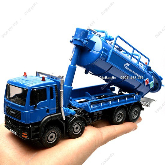 XE MÔ HÌNH SẮT 1:50 XE TẢI XỬ LÝ NƯỚC THẢI - KDW - XANH - 9908