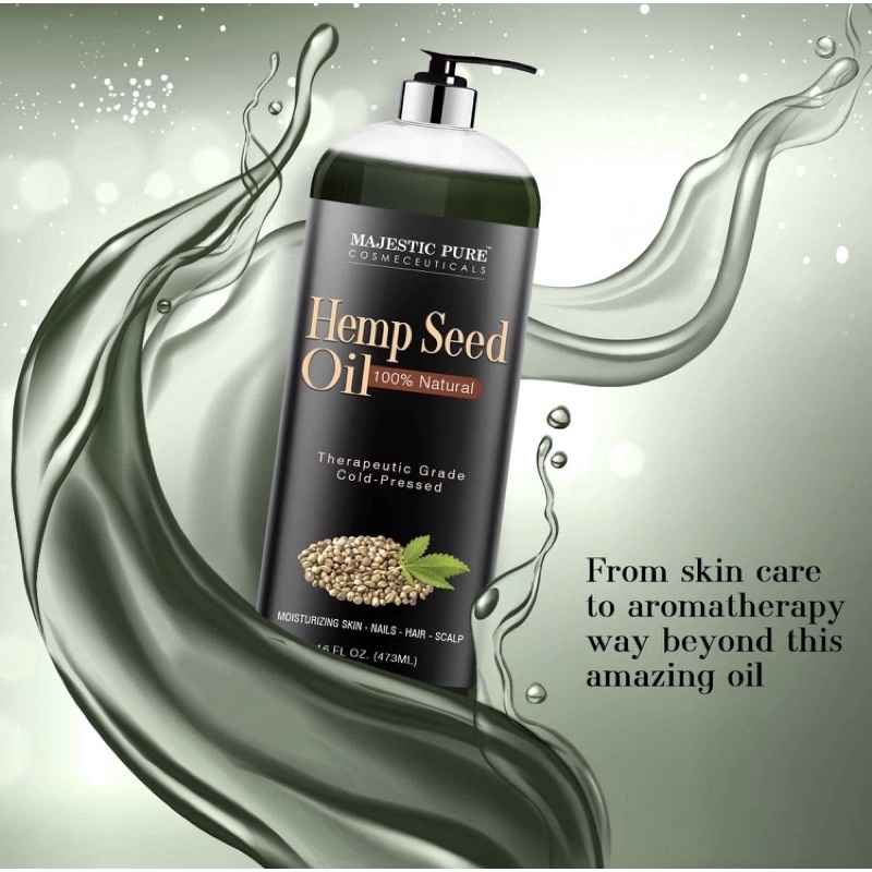 Tinh dầu tự nhiên thuần khiết Hem oil Majestic Pure 473ml USA
