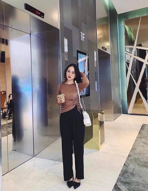 Áo kiểu dây rút có ảnh thật nguyễn thêm | BigBuy360 - bigbuy360.vn