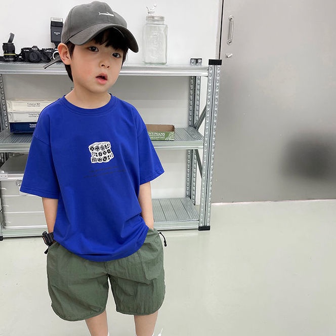 [Babycat] Hàng Có Sẵn Áo Thun Tay Lỡ Phong Cách Hàn Quốc Nhật Bản/Hàn Quốc Mùa Hè 2022 Kiểu Mới Dành Cho Bé Trai