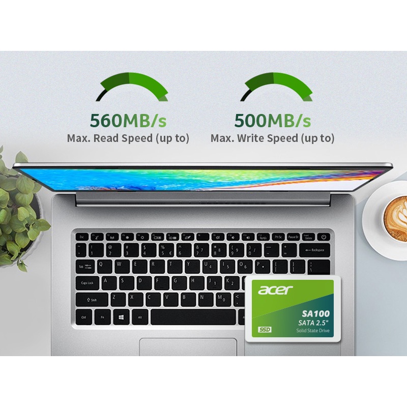 [Mã BMLTB35 giảm đến 35K đơn 99K] Ổ cứng SSD Acer SA100 3D NAND tốc độ đến 561MB/s - Bảo hành 3 năm