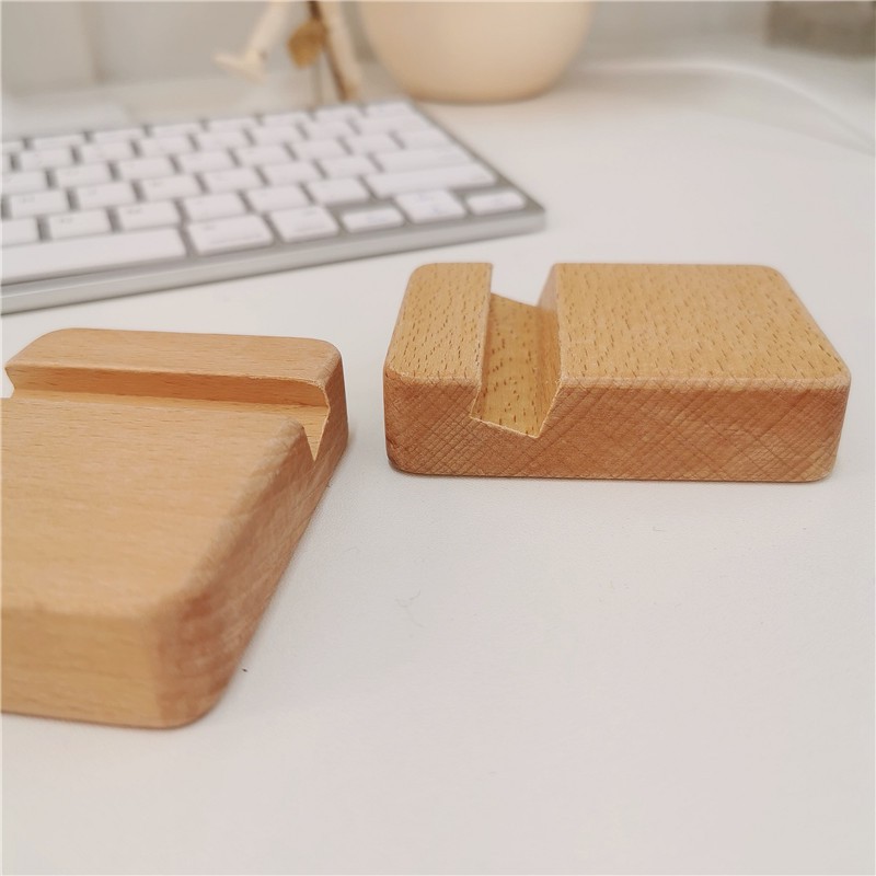 Giá đỡ điện thoại để bàn bằng gỗ chống trượt sáng tạo