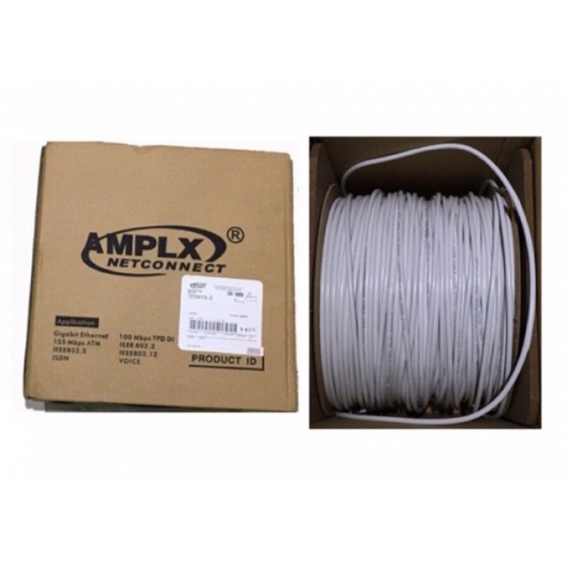 [SALE 10%] Cáp mạng CAT5E AMPLX 0704, AMP 9999 305m chống nhiễu