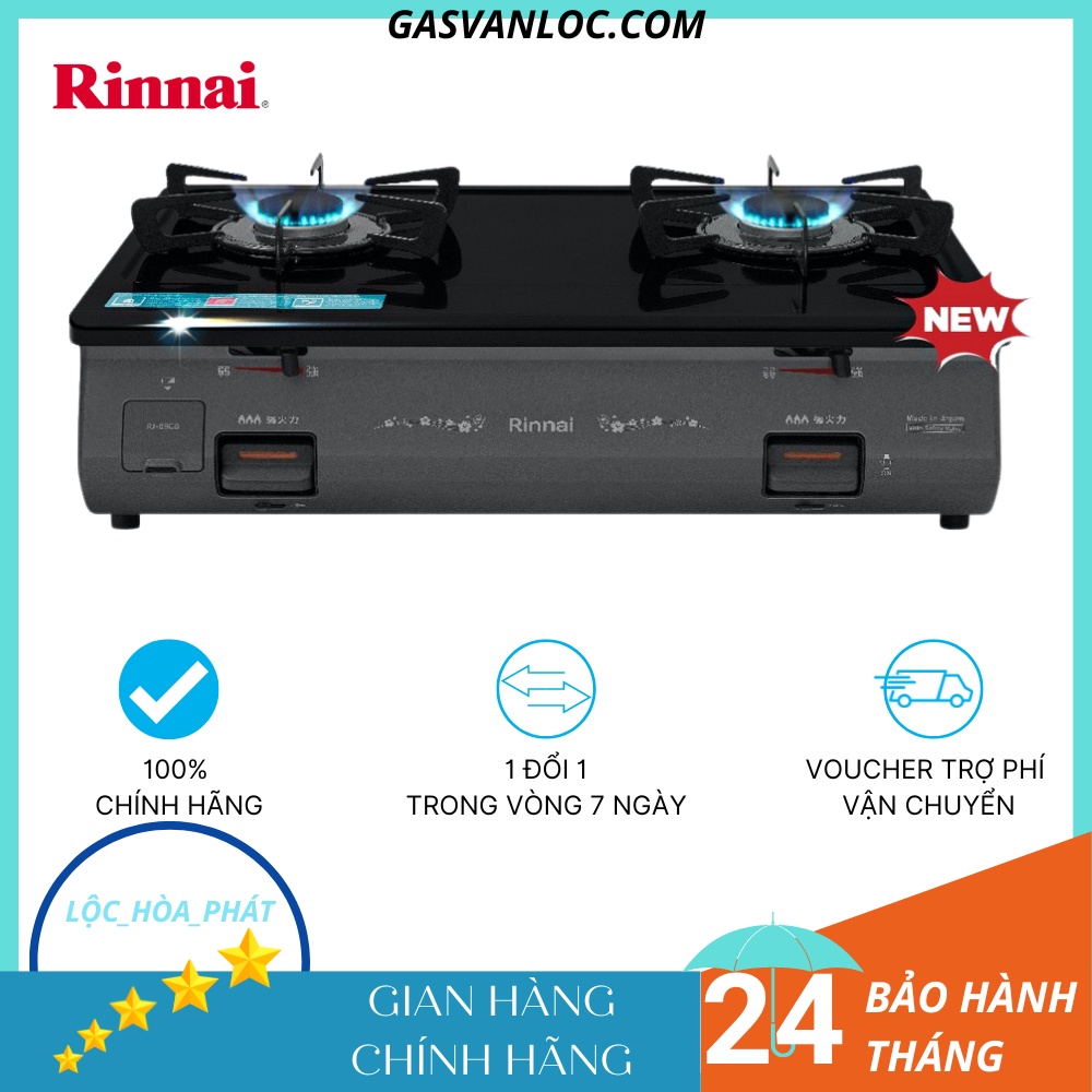 Bếp ga Rinnai RJ-69EG - Ngọn lửa xanh - Tiết kiệm gas - Hàng chính hãng