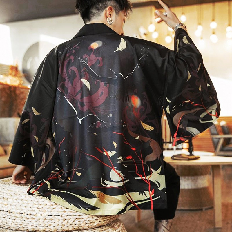 (CÓ SẴN bản CHẤT LƯỢNG) Áo khoác kimono haori happi đại điêu dạ hành