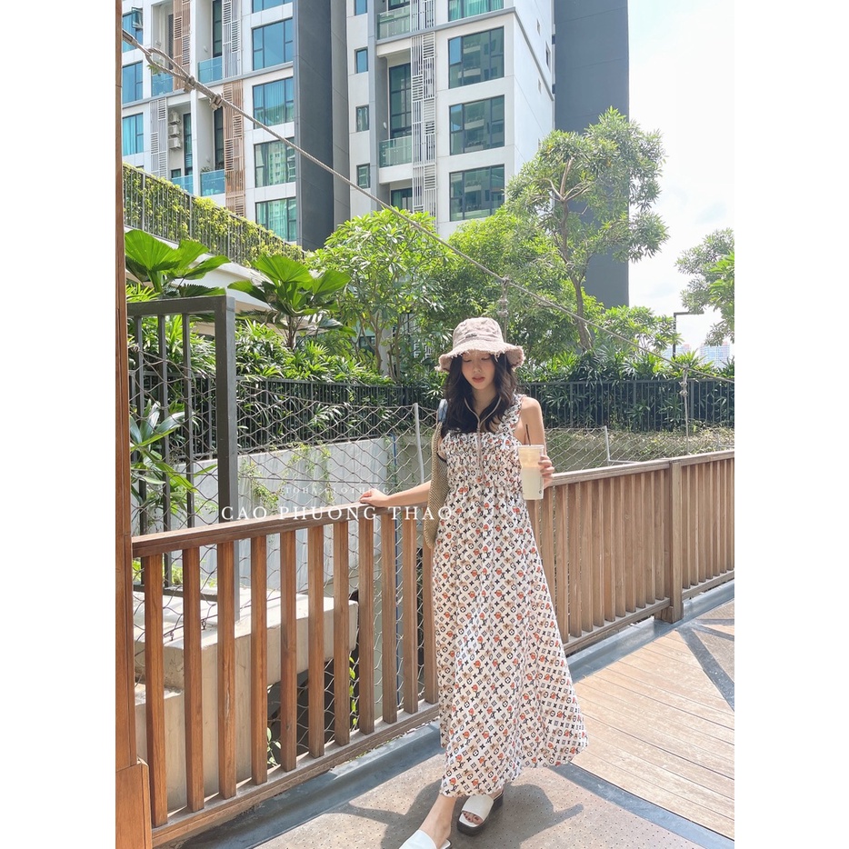Đầm Suông LV Bèo Trắng