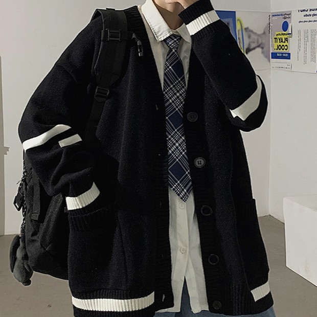 Áo khoác cardigan tay dài phong cách mới trẻ trung thời trang dành cho nam