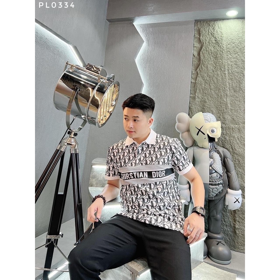Áo Thun Nam Cổ POLO LUXURY DIROR vải Cotton co giãn dày dặn tay ngắn THỜI TRANG NAM 1986
