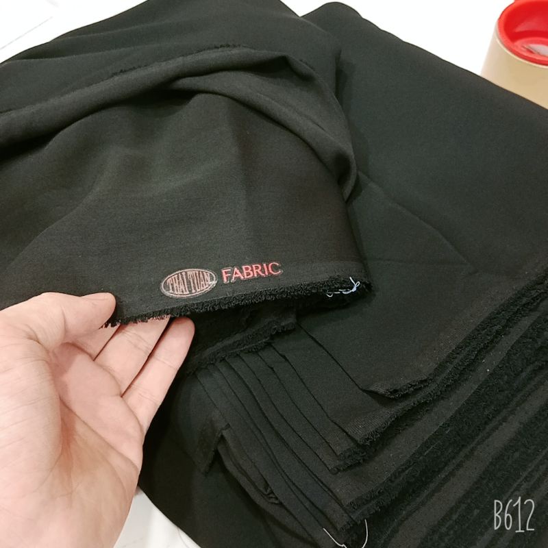 Vải Lụa Đen Cao Cấp Thái Tuấn Fabric