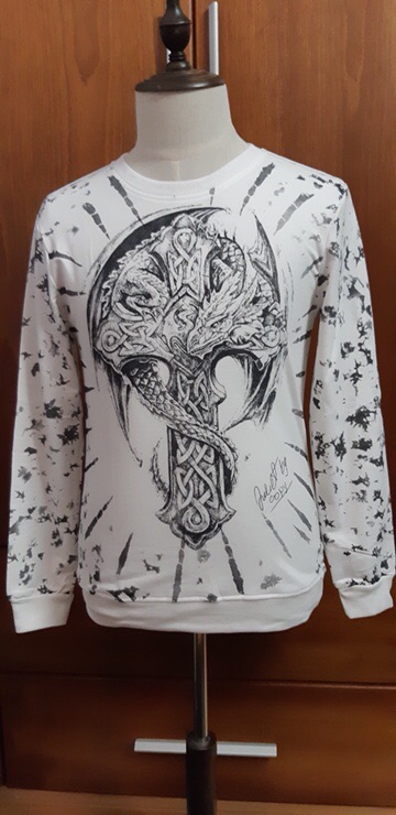 Áo nỉ nam dài tay in hình