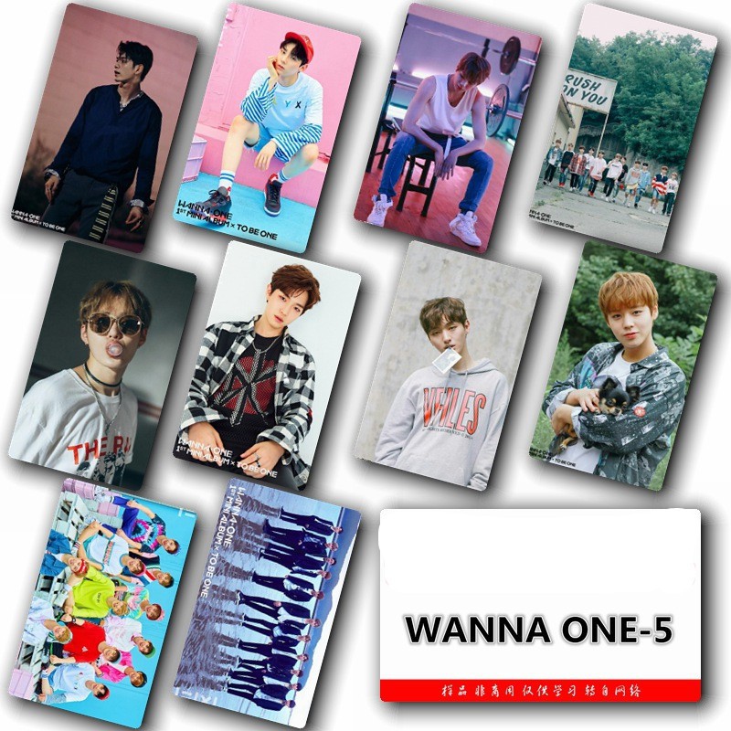 Set 10 tấm hình dán các thành viên nhóm nhạc WANNA ONE điển trai