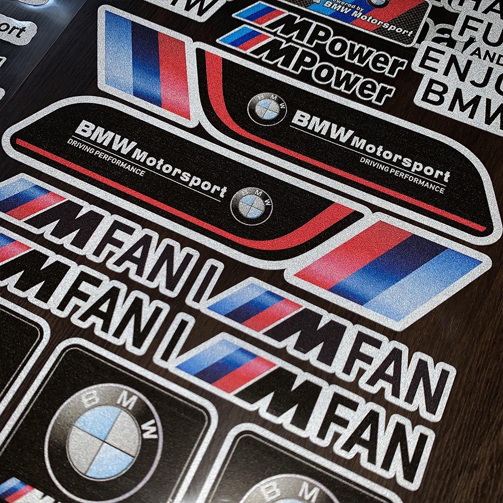 Huy Hiệu Dán Trang Trí Xe Hơi BMW Motorrad Motorsport Phản Quang