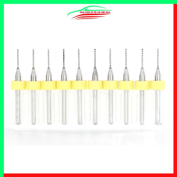 Hộp 10 mũi khoan CNC cao cấp độ chính xác cao đường kính mũi 0.7mm