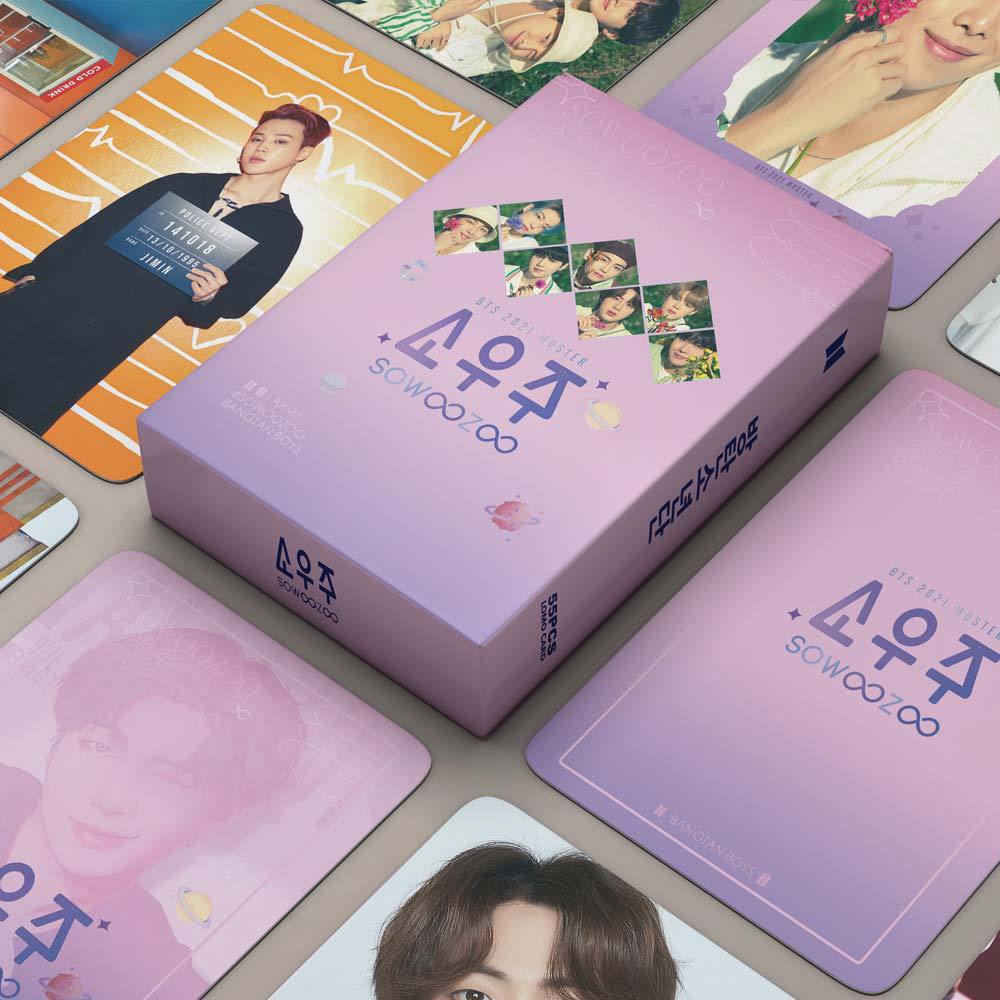 Bộ 55 Thẻ Hình Lomo Nhóm Nhạc BTS 2021