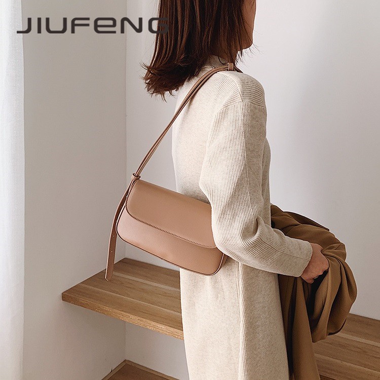 JIUFENG Nữ đeo chéo Túi đeo chéo vai Túi Messenger hợp thời trang Ví phong cách đơn giản Màu sắc