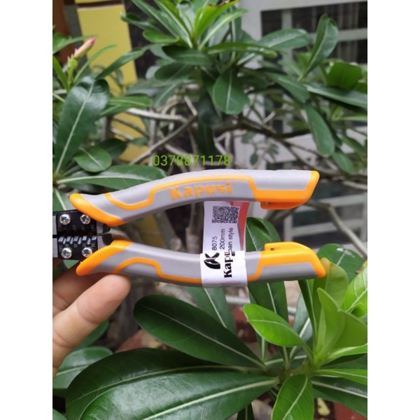 Kìm mỏ nhọn đa năng cao cấp Kapusi 8&quot; dài 20cm