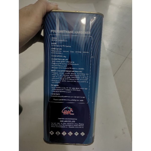 Sơn cứng pu 404 và sơn bóng pu 104 đại kiều thùng 4 kg