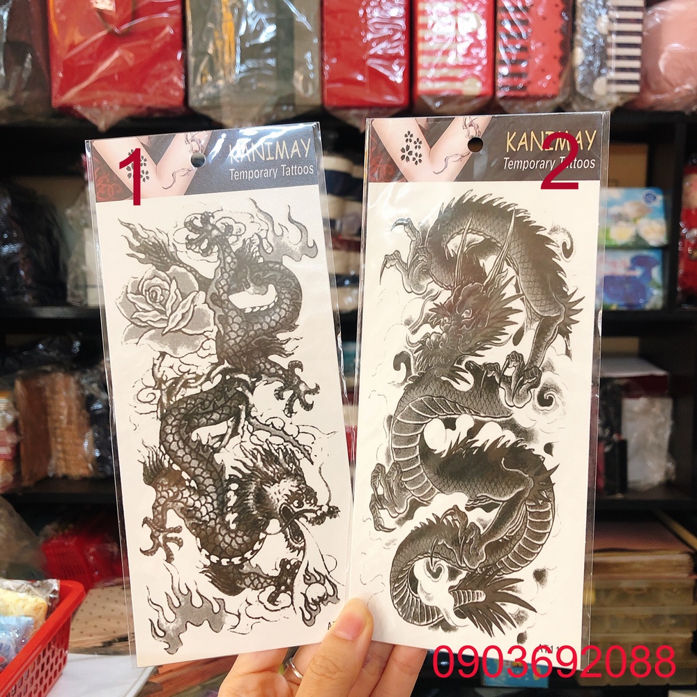 [HCM] HÌnh xăm dán - tattoo sticker AT 9 x 18 cm