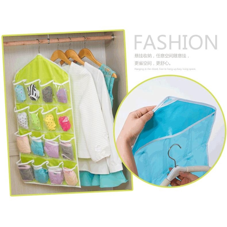 Túi treo đựng vớ 16 ngăn tiết kiệm không gian tiện lợi