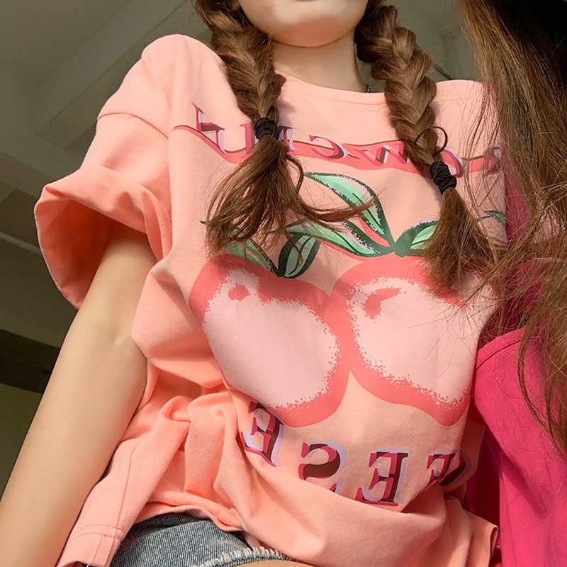 NRVP Áo Thun Mùa Hè Tay Cộc Oversize In Họa Tiết Phong Cách Hàn Quốc Cho Nam / Nữ