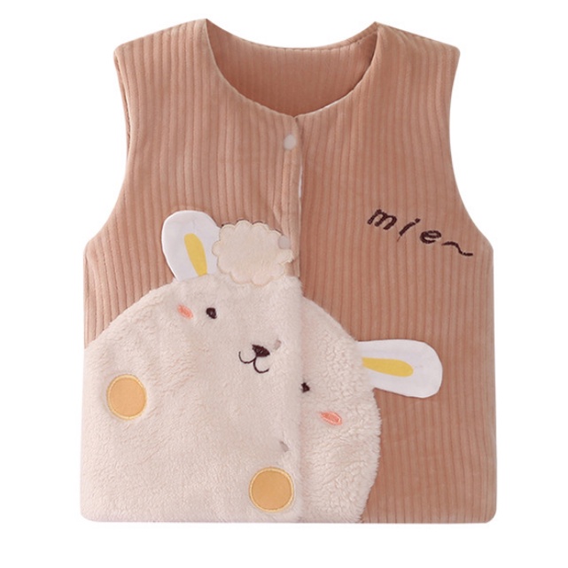 Áo gilê trẻ em, áo gilê nhung 3 lớp cho bé trai bé gái