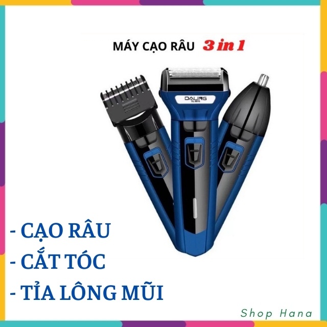 [Free Ship]MÁY CẠO RÂU đa năng cao cấp 3in1 Cạo sạch - Không rát HNH008