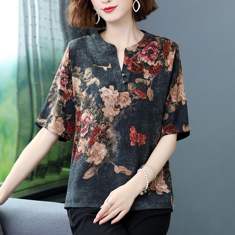 Váy mùa hè cho bà mẹ trung niên mới bộ đồ mùa hè của phụ nữ trung niên và cao tuổi tính khí Bà mẹ 50 60 Váy hai dây tay