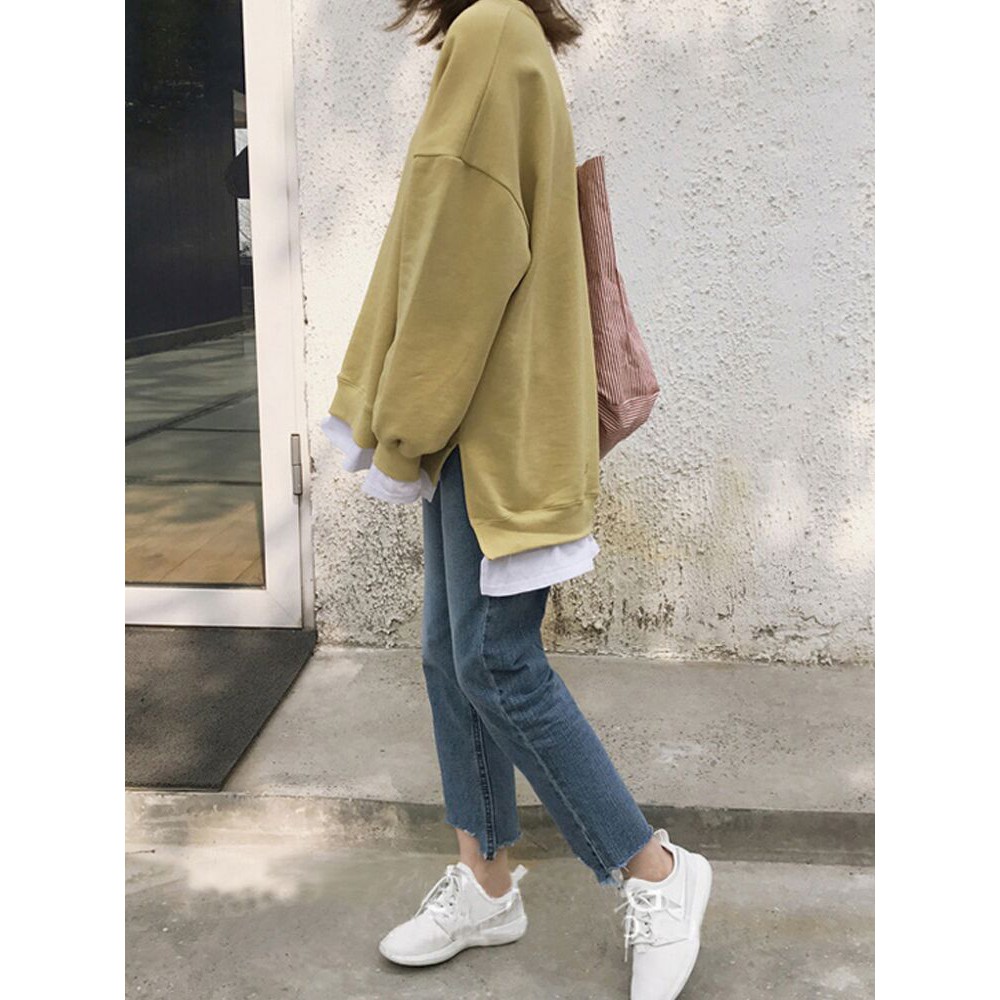 saN do gach sz L [ORDER] Áo nỉ ulzzang đẹp dài tay áo dày thu đông dáng rộng nỉ  hàn quốc 2019 - A118 | WebRaoVat - webraovat.net.vn