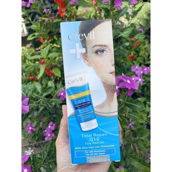 SALE   Gel Rửa Mặt CREVIL TOTAL REPAIR Q10 FACE WASH GEL 200ml Nhập Khẩu Đức