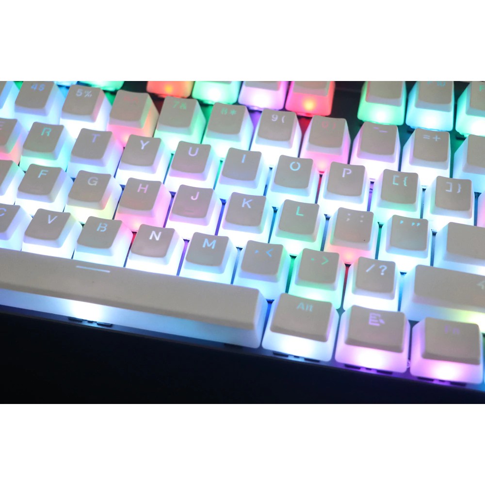 Keycap PBT 3D pudding mix màu xuyên led- bộ nút bàn phím cơ