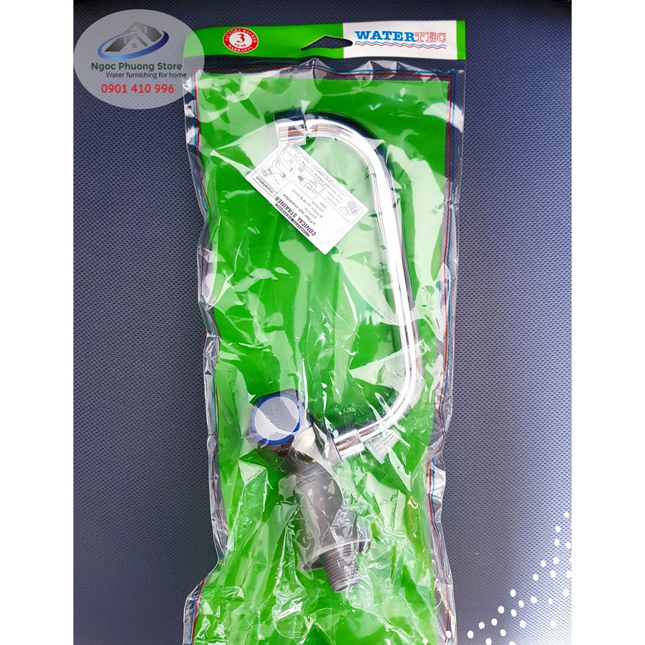 Vòi rửa chén âm tường kiểu tay vặn ống Inox WATERTEC MALAYSIA - Mã WT0010