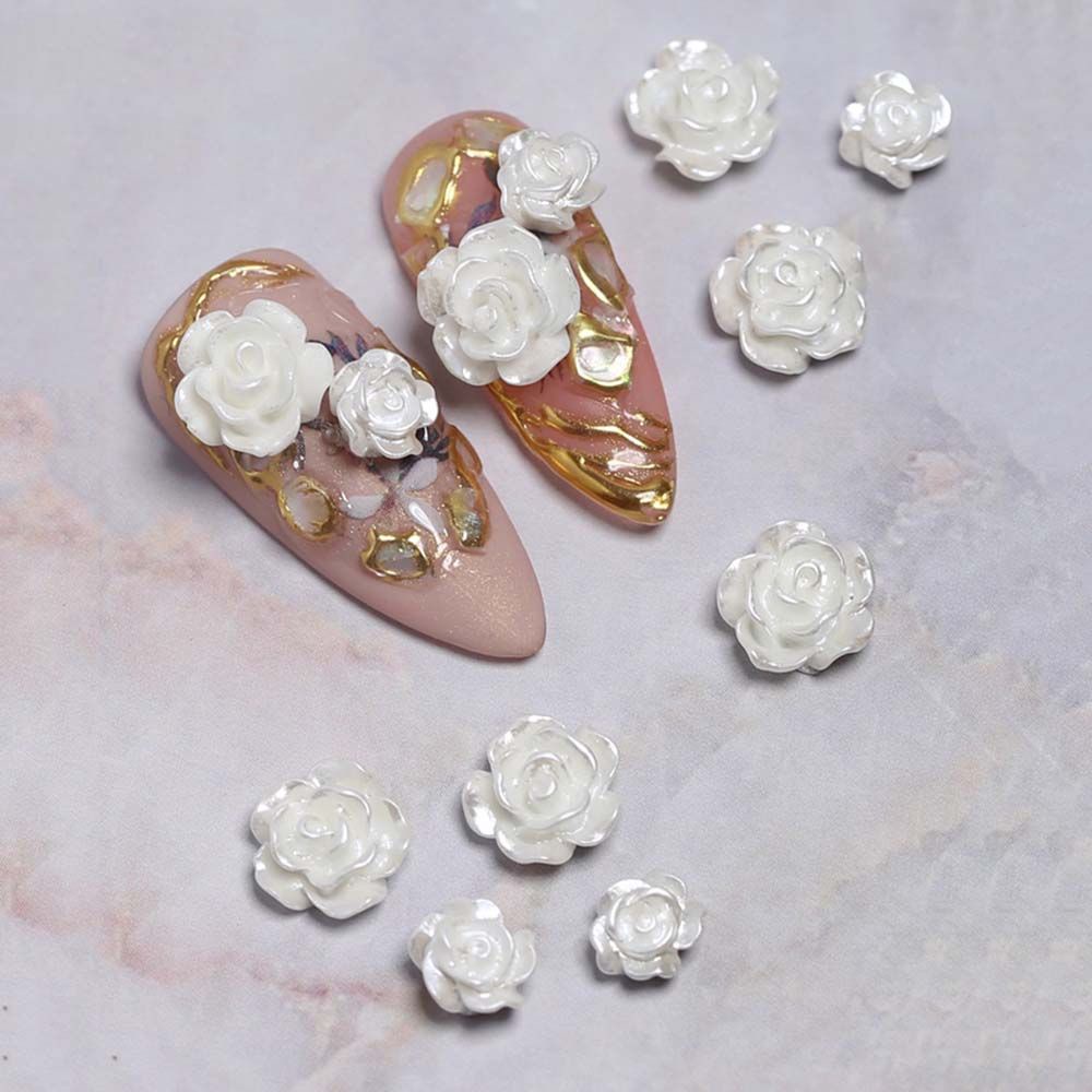 [Hàng mới về] Hạt resin hình hoa trà phong cách Nhật trang trí móng DIY