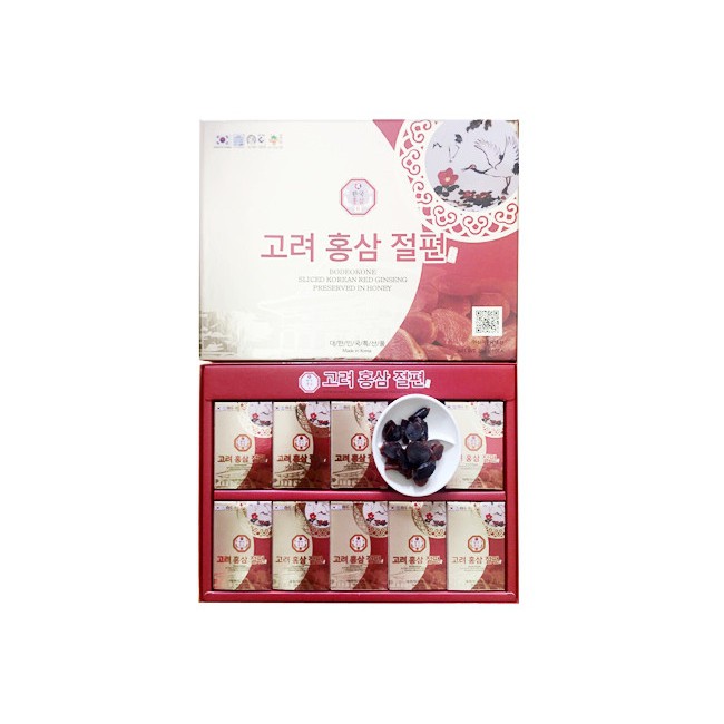 Hộp 10 Gói Hồng Sâm Lát Tẩm Mật Ong Kumsam Natural Sliced Korean Red Ginseng Preserved In Honey - (10x20g)