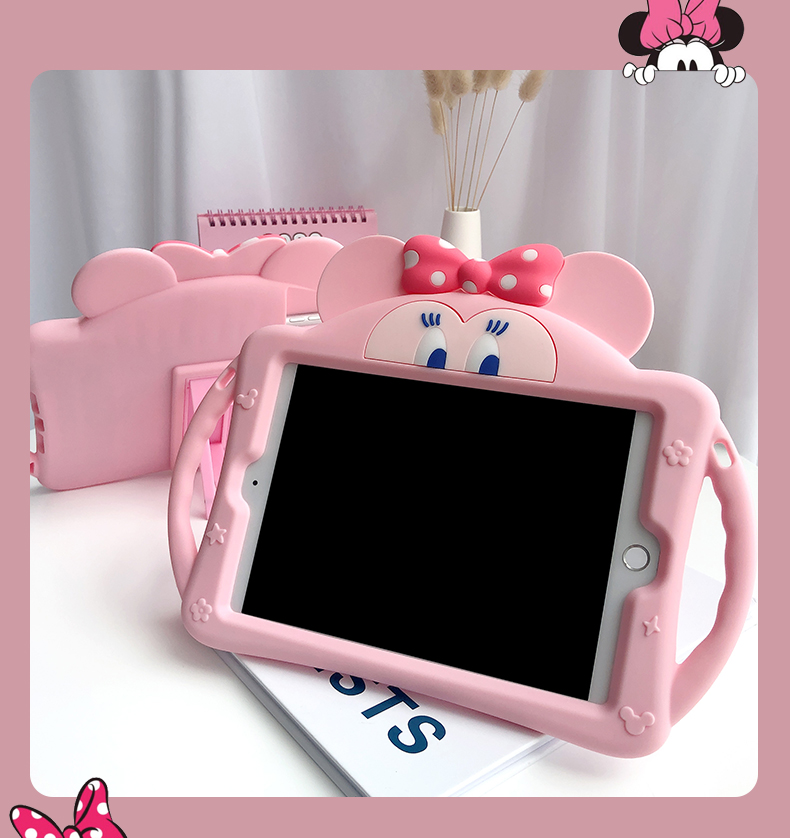 Bao da bảo vệ máy tính bảng bằng silicon hoạt hình đáng yêu kèm dây đeo cho Ipad Air 2 thế hệ 1 2 3 4 5 6 7 8 | BigBuy360 - bigbuy360.vn