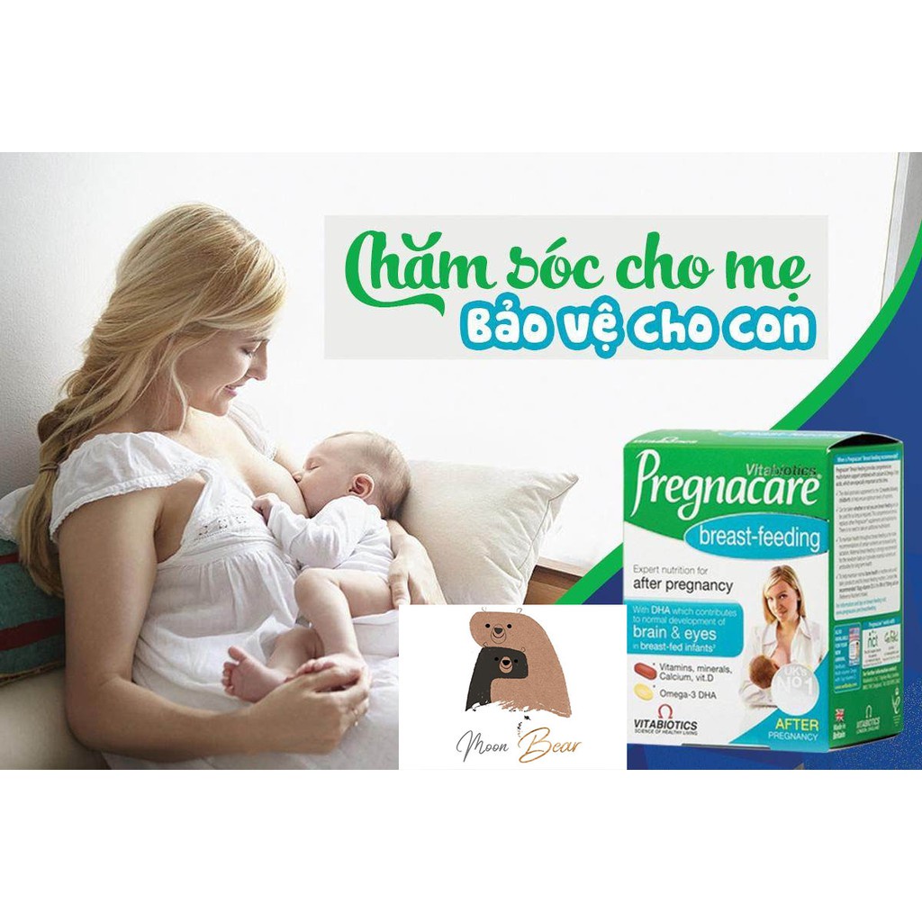 CÓ QUÀ TẶNG Vitamin bú Anh vitamin tổng hợp sau sinh pregnacare Breast-feeding NỘI ĐỊA UK ĐỦ BILL