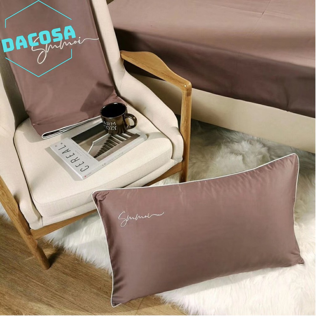 [Giá Sỉ] Bộ Chăn Ga Gối LỤA SUMOI 60S Màu SM12 Cao Cấp Khách Sạn