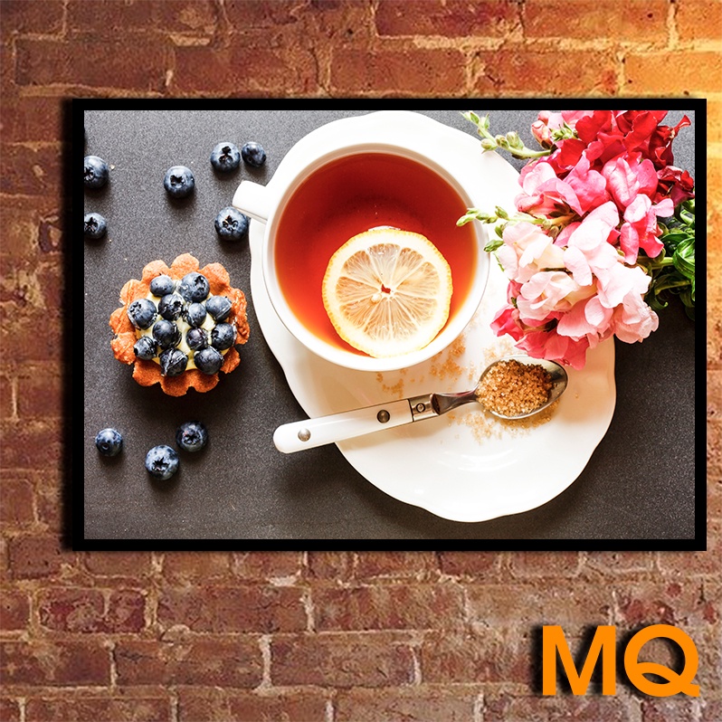 Mẫu Tranh Retro Vintage Trang Trí Quán Cà Phê Trà Sữa Trà Chanh - Tranh Đồ uống 01