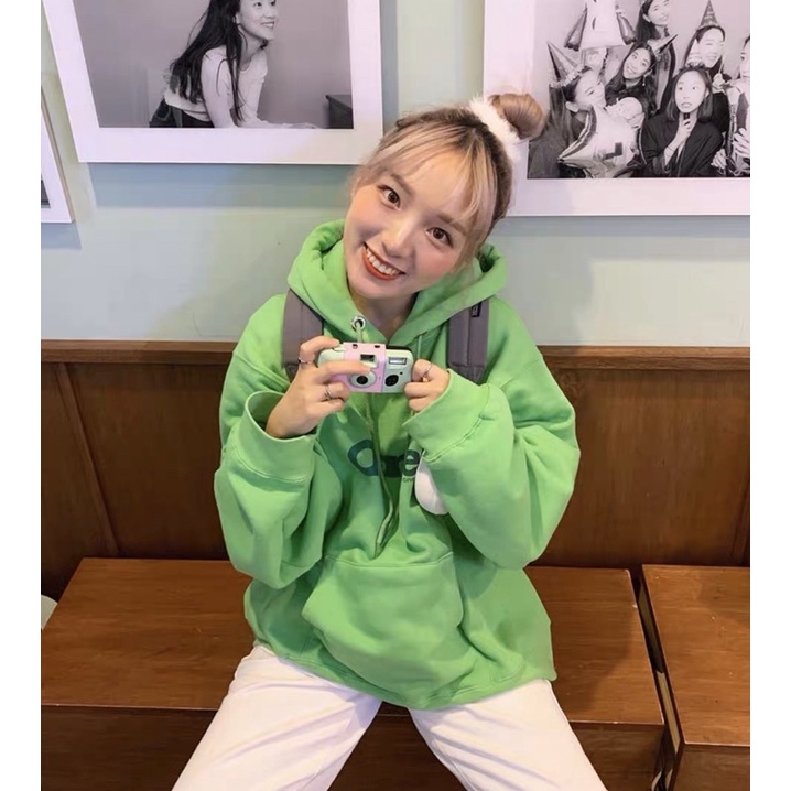 Áo Hoodie Tay Dài Túi Bụng Unisex Xanh Lá Chance