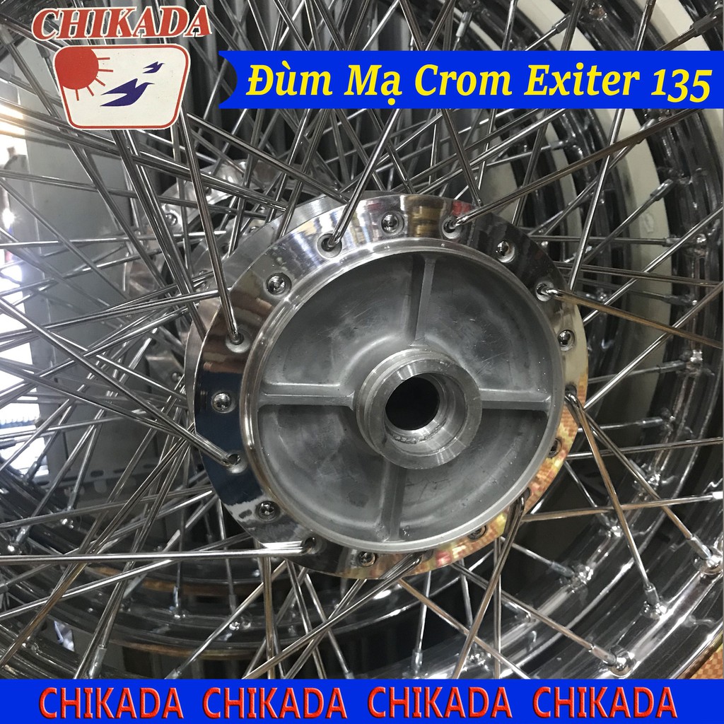 Cặp Đùm Mạ Crom Trước Đĩa, Sau Đùm Yamaha Exiter 135 ( Thái Lan )