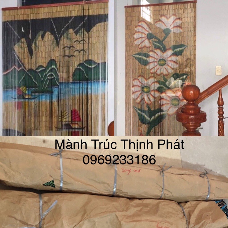 Mành rèm ống trúc che cửa đường luồng, mành rèm tre trúc phong thuỷ kích thước 1x2; 1.2x2(Làm theo KT)