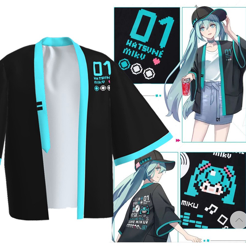 Áo Choàng Tắm Hóa Trang Nhân Vật Hatsune Miku Màu Xanh Dương Thời Trang Dành Cho Nam | WebRaoVat - webraovat.net.vn