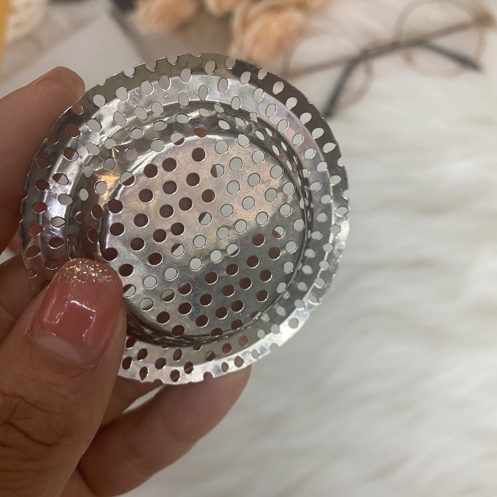 Lọc Rác Bồn Rửa Chén Bát, Nhà Tắm, Nhà Vệ Sinh Bằng Inox 304 Cao Câp, toàn lỗ Đế thấp, thẻ màu đỏ  - LOKING