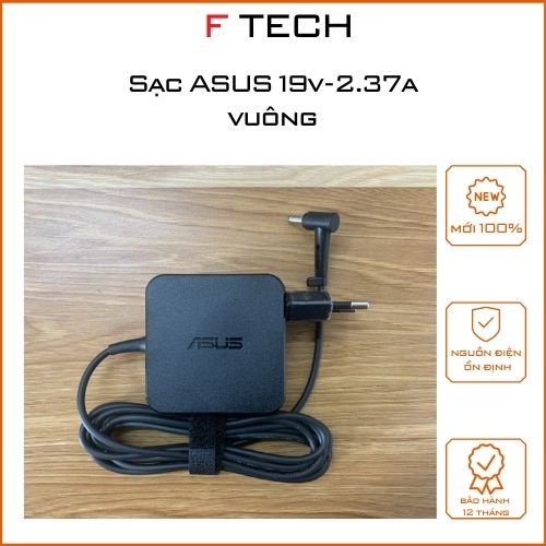 Sạc Laptop Asus 19V-2.37A 45W Vuông zin Asus x540s X540l X541U X200 X200CA Q200 Q200E E402MA E403sa S200 S200E  VivoBook