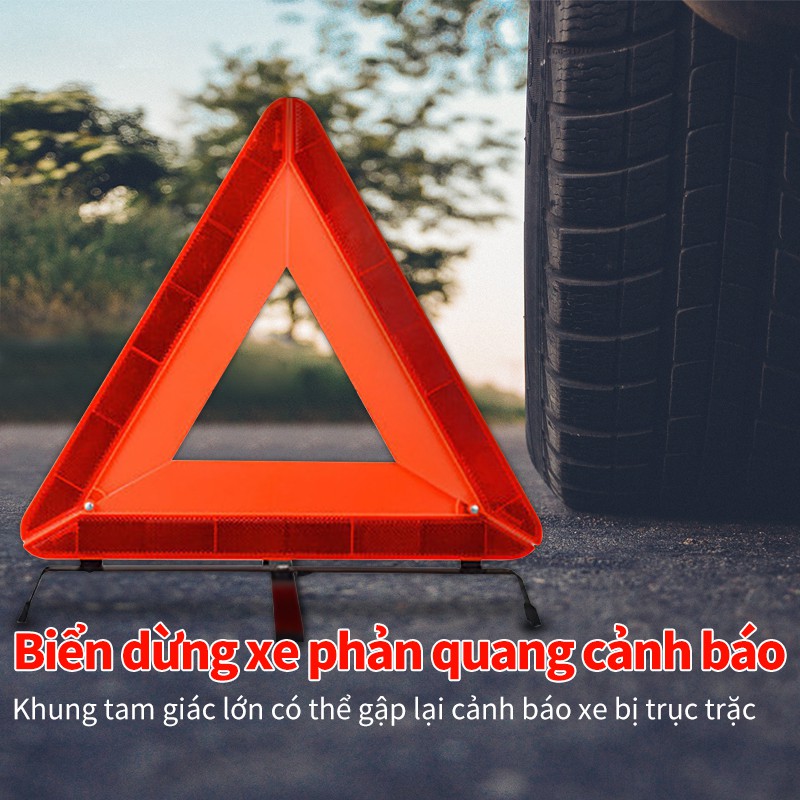 ⚠Biển cảnh báo nguy hiểm phản quang cho ô tô, khung tam giác