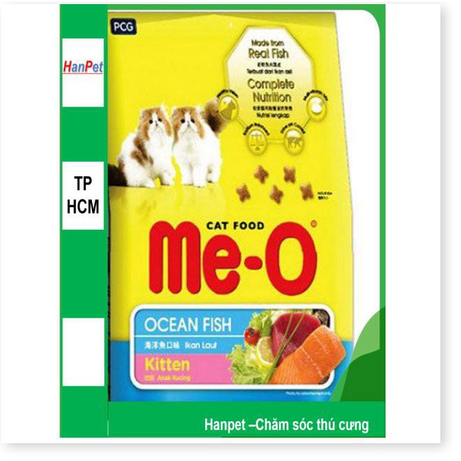 Hanpet.GV- Me- 0 kitten gói 1,1kg Thức ăn dạng hạt dành cho mèo dưới 1 năm tuổi vị cá biển