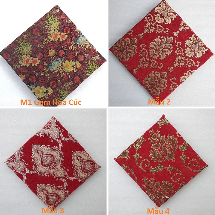 Đệm ngồi bệt, nệm ngồi ghế Vải Gấm chất đẹp